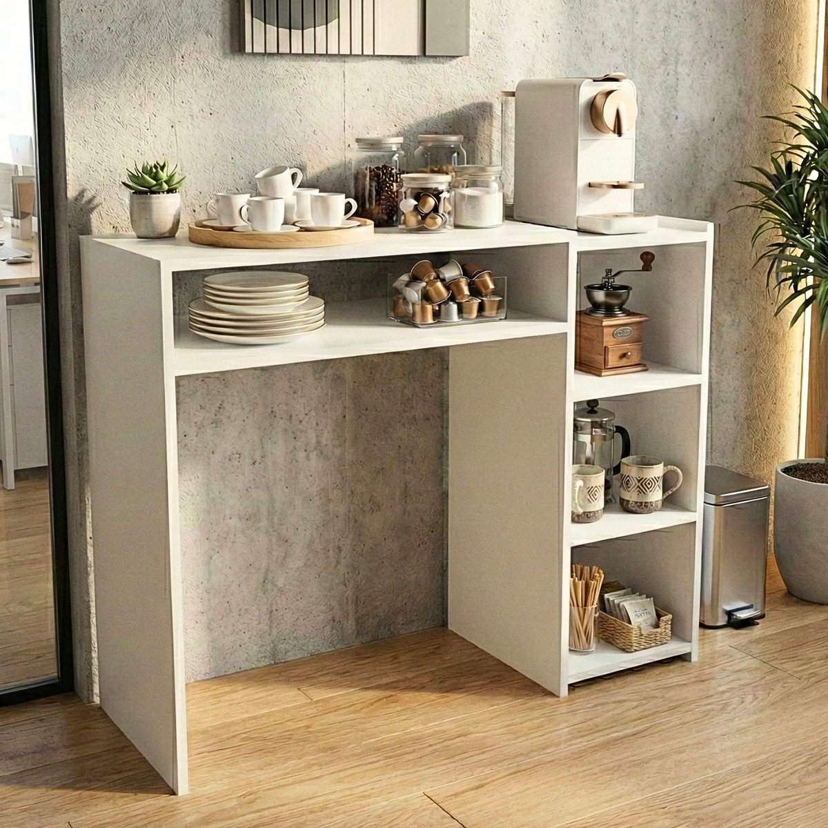 Aparador Escrivaninha Industrial Mesa De Estudo Home Office